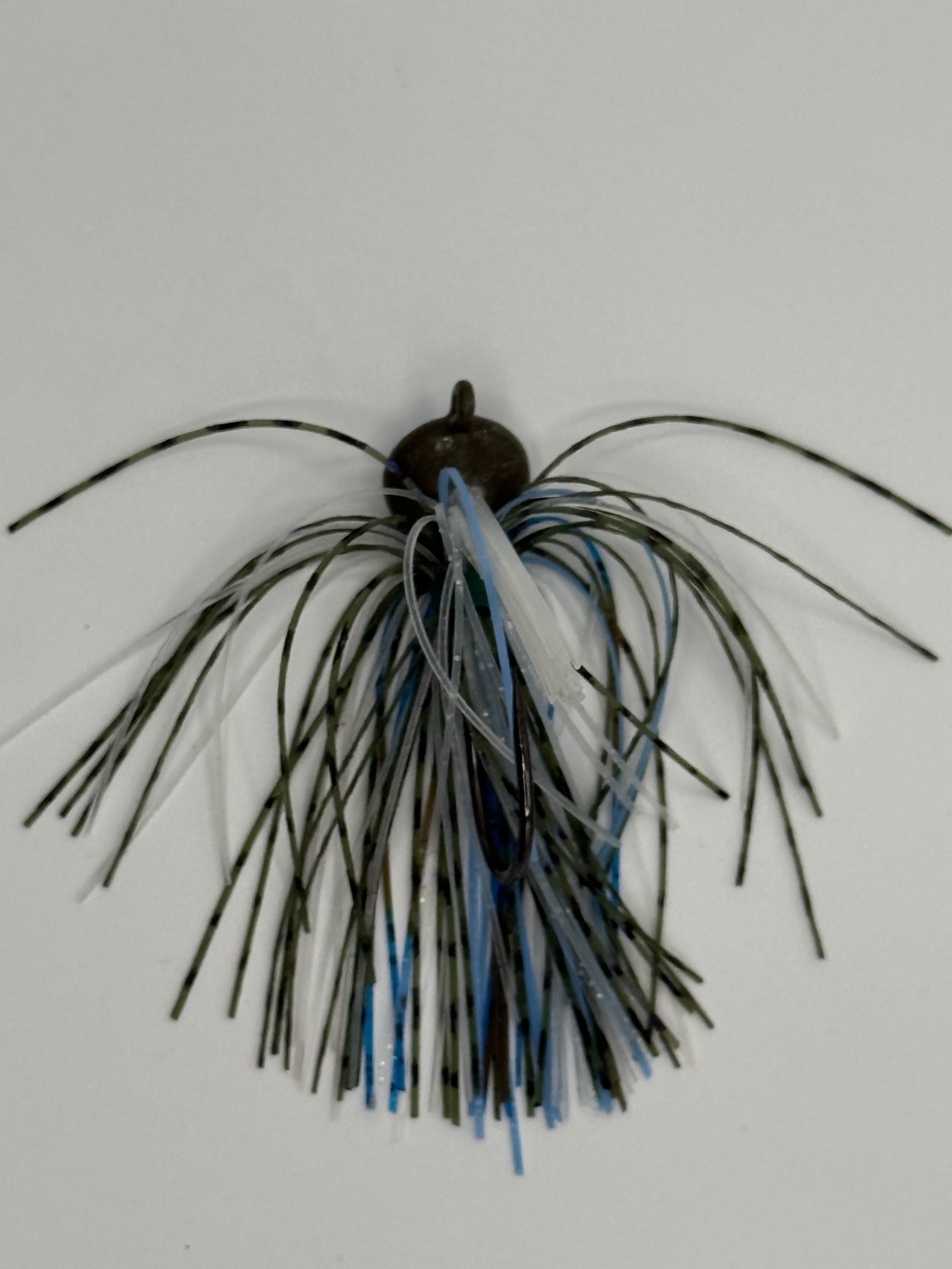 5150 handmade jig in bluegill color