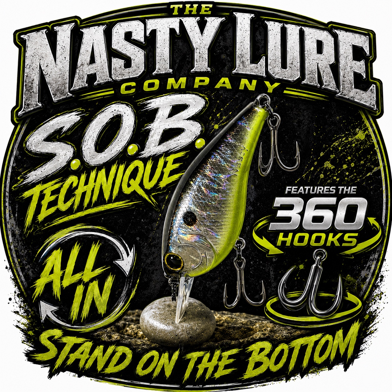 The Nasty Lure Company S.O.B. Technique featuring 360 hooks